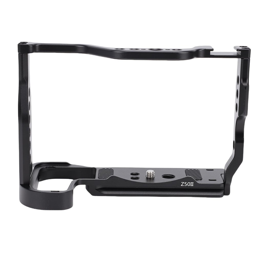 Camera Metal Cage Aluminum Alloy Camera Cage Rig with Cold Shoe Mount, 38MM Compatible Chute, 1/4in and 3/8in Threaded Hole for RS3 Tripod Head