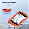 Case for Magene C606 Cycling Computer, Sillence Material,Shock-Absorbing and Anti Drop Protection Soft Half Shell,with Screen Protector,Orange. view 2