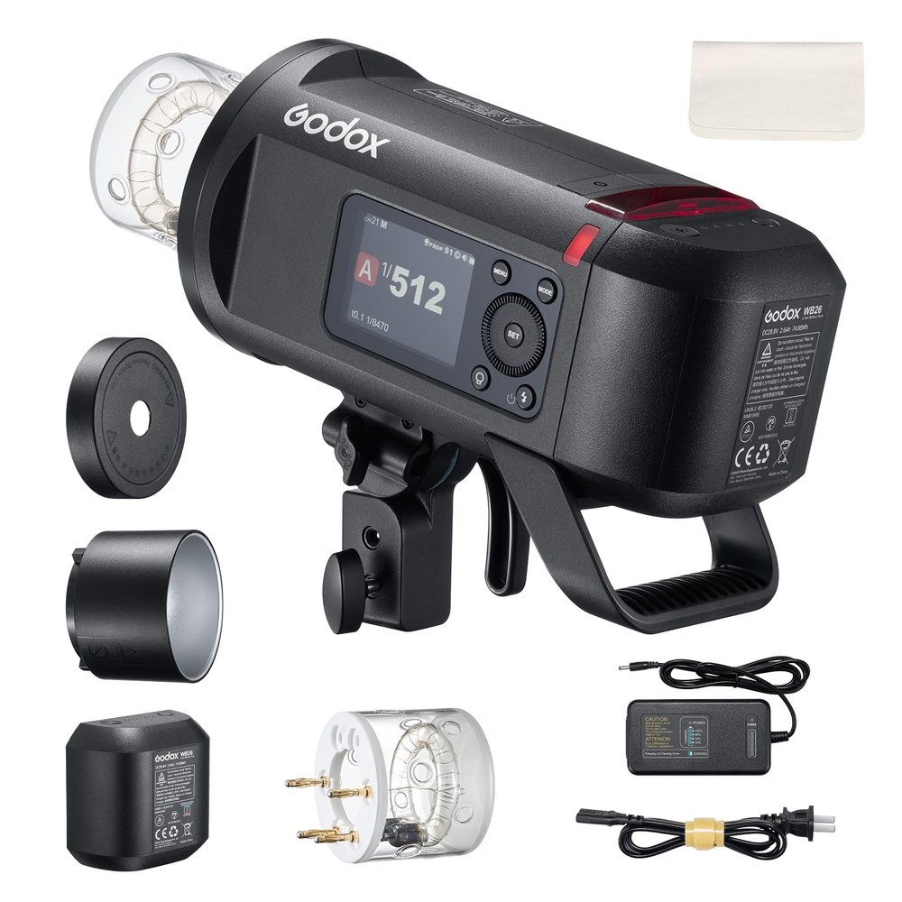 Godox AD600PRO II GN87 600W Outdoor Flash Strobe, 2.4G TTL Wireless, 1-Tap Sync with X3 Trigger,40W Bi-Color Modeling Light, 0.01-0.9s Recycle,1/8000s HSS Compatible with Canon,Nikon,Sony & More