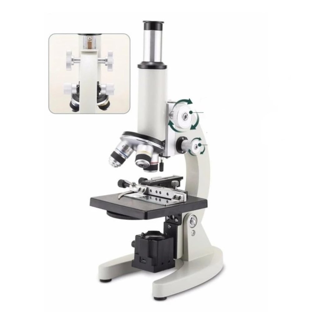 YONGYOUYOPIIN LED Light Student Monocular Biological Microscope 5000X/10000X Mite Sperm Observation with XY Stage Children's Gift(10000X)