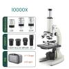 YONGYOUYOPIIN LED Light Student Monocular Biological Microscope 5000X/10000X Mite Sperm Observation with XY Stage Children's Gift(10000X) view 2