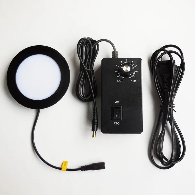 YONGYOUYOPIIN 50-75mm Stereo Biological Microscope Bottom LED Backlight Illuminator Round Light Source 90V-240V(65mm)