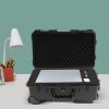 22 x 14'' x 9.3'' Waterproof Protective Hard Case with Wheels, Rolling Hard Shell Camera Case with Forms, Shockproof Hard Travel Case for Laptop, Tablet Camera Equipment, Lenses Electronics (Black) view 3