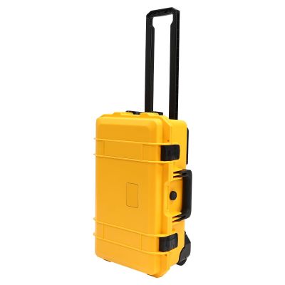 22 x 14'' x 9.3'' Waterproof Protective Hard Case with Wheels, Rolling Hard Shell Camera Case with Forms, Shockproof Hard Travel Case for Laptop, Tablet Camera Equipment, Lenses Electronics (Yellow)