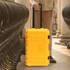 22 x 14'' x 9.3'' Waterproof Protective Hard Case with Wheels, Rolling Hard Shell Camera Case with Forms, Shockproof Hard Travel Case for Laptop, Tablet Camera Equipment, Lenses Electronics (Yellow) view 3