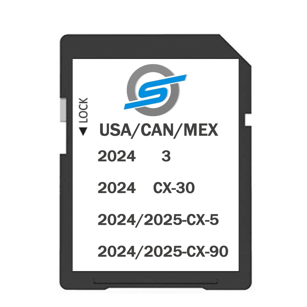 2025 Updated Navigation GPS SD Card Compatible with CX5 (2024-2025),CX90 (2024-2025),CX30/ 3 (2024),Maps US Mexico Canada