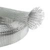 Buyuneed 11/16" Wide Tinned Copper Braided Metal Wire Shielding Sleeve Ground Strap Automotive Flat Mesh Flexible Expandable Sheath (18mm ID-38ft) view 1