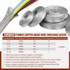 Buyuneed 11/16" Wide Tinned Copper Braided Metal Wire Shielding Sleeve Ground Strap Automotive Flat Mesh Flexible Expandable Sheath (18mm ID-38ft) view 3