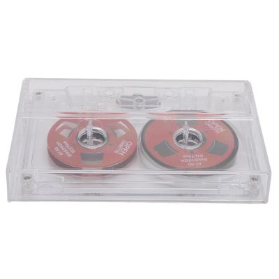Acouto Metal Reel Blank Cassette Tape, Blank Sound Recording Cassette Tape, 50 Minutes Recording Time ABS Shell Alloy Material Ideal Musicians and Bands Portable Design Transparent Box