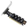 QINGFAN PCIE 16X to 4 Port Split Expansion Card PCIE 16X to 4 Port SFF-8643/8639 Split Card Data Transfer Expansion Card view 1