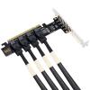 QINGFAN PCIE 16X to 4 Port Split Expansion Card PCIE 16X to 4 Port SFF-8643/8639 Split Card Data Transfer Expansion Card view 4