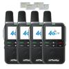 Global Walkie Talkies Unlimited Range 4G PTT Two Way Radio Nationwide Long Distance Portable Radios for Family and Work Team(4 Pack with SIM Cards) view 1