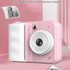 1080P Instant Print Camera, 48MP HD Digital Video Camera for Kids with 3 Rolls Thermal Printing Paper 32GB SD Card Black and White Photos (Pink) view 2