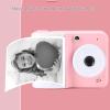 1080P Instant Print Camera, 48MP HD Digital Video Camera for Kids with 3 Rolls Thermal Printing Paper 32GB SD Card Black and White Photos (Pink) view 3