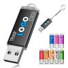 16GB 100Pcs Custom Personalized USB 2.0 Flash Drive Bulk, Customized Thumb Drives with LED Indicator, Engraved/Printed Your Logo & Text on Double-Sided for Government/School/Company Ads/Photography view 1