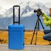 22 x 14'' x 9.3'' Waterproof Protective Hard Case with Wheels, Rolling Hard Shell Camera Case with Forms, Shockproof Hard Travel Case for Laptop, Tablet Camera Equipment, Lenses Electronics (Blue) view 3