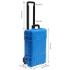 22 x 14'' x 9.3'' Waterproof Protective Hard Case with Wheels, Rolling Hard Shell Camera Case with Forms, Shockproof Hard Travel Case for Laptop, Tablet Camera Equipment, Lenses Electronics (Blue) view 4