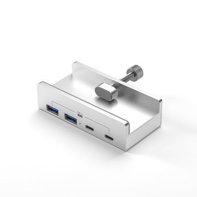 4 Ports Aluminum External Dock Station USB 3.1 Type C Clip Hubs 10Gbps Data Transmission for PC Desk Computer Accessorie
