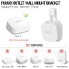 PUUUCI Outlet Wall Mount Bracket for eero 7 Mesh Wi-Fi 7 Router - A Space-Saving Accessory with Cord Management, Supports Vertical or Horizontal Outlets (White, 3 Pack) view 2