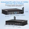 WINSMALL 12Th Gen Industrial PC Core i5 1235U(10C/12T), Mini Pc 2.5G LAN, RS232/RS485/RS422 COM, 2X HD, DP, Embedded Industrial pc Server, 4G SIM Slot, WIFI6, VESA, 32GB DDR5 1TB SSD view 2