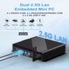 WINSMALL 12Th Gen Industrial PC Core i5 1235U(10C/12T), Mini Pc 2.5G LAN, RS232/RS485/RS422 COM, 2X HD, DP, Embedded Industrial pc Server, 4G SIM Slot, WIFI6, VESA, 32GB DDR5 1TB SSD view 4