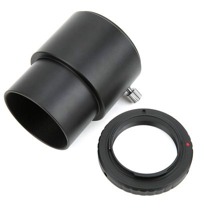 Astronomical Telescope 2in Eyepiece Connection Tube 2in to T Adapter M42x0.75 Thread Video Camera Adapter for Full Metal Structure Anodized Aluminum Process Brass Compression (AI)