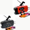 Hand Crank Solar Emergency Weather Radio, 2000mAh Self-Powered with 7 NOAA Channels, WB/AM/FM Radios, Reading Lamp & Flashlight for Home Survival (Red/Black) view 1