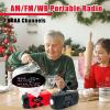 Hand Crank Solar Emergency Weather Radio, 2000mAh Self-Powered with 7 NOAA Channels, WB/AM/FM Radios, Reading Lamp & Flashlight for Home Survival (Red/Black) view 2
