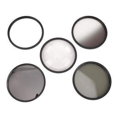 Camera Lens Filter Kit with CPL ND8 Filter 6 Points Star Filter Graduated Gray Filter Macro Filter Dust Proof Anti Scratch Fingerprint (72mm)