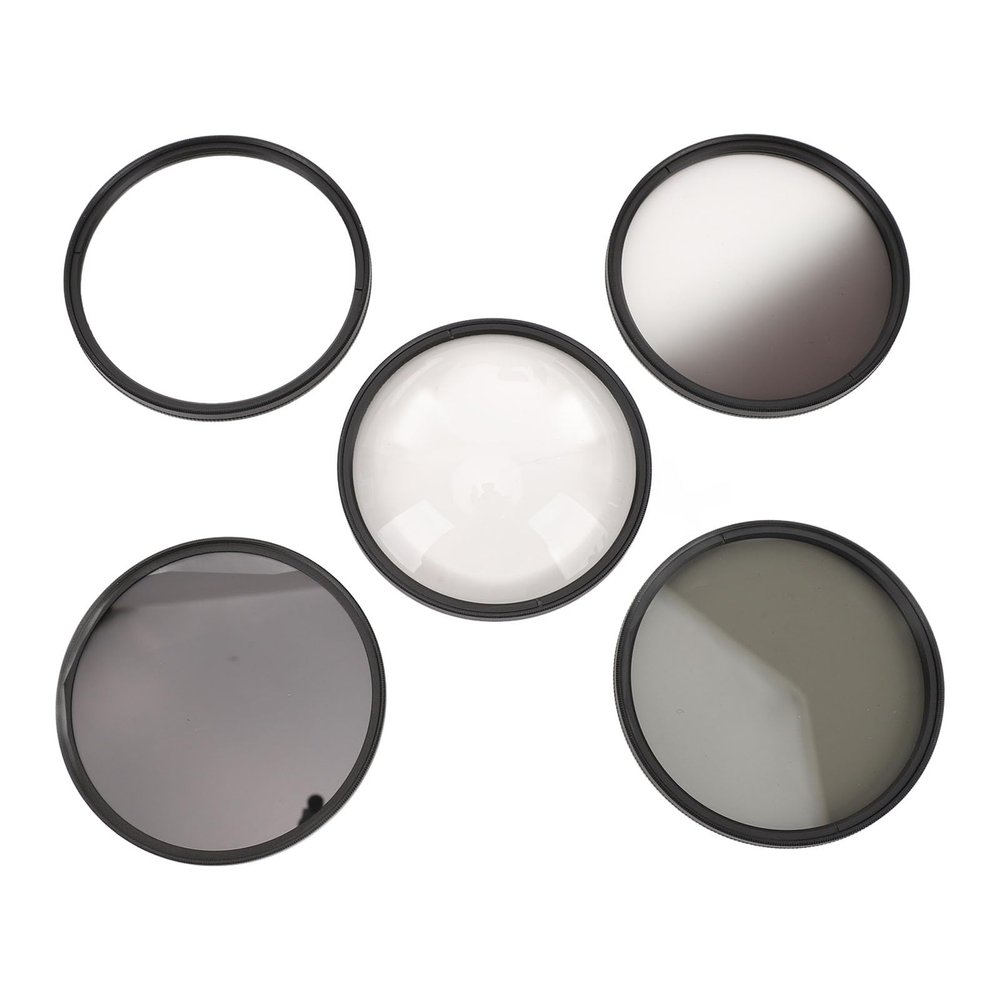 Camera Lens Filter Kit with CPL ND8 Filter 6 Points Star Filter Graduated Gray Filter Macro Filter Dust Proof Anti Scratch Fingerprint (72mm)