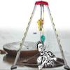 Heavy Duty Fire Tripod with 7 Feet Legs and Safe Belt, 2600lbs Winch Confined Space Rescue Tripod for Manhole and Sewage Wells view 1