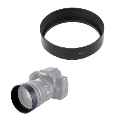 35/46/49/52/55/58/62/67/72/77/82mm Metal Standard Hood Black Standard Screw-in Mount Metal Lens Hood (82mm)