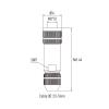 DCZPWKMLX M8 Waterproof Connector 3Pin A-Code Assembled Shielded Female Aviation Metal Shell view 2