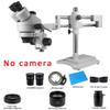 Lab Microscope Accessories 4K 48MP HDMI USB Industrial Camera 3.5X-90X Double Boom Stand Zoom Simul Focal Trinocular Stereo Microscope for Phone PCB Repair(3.5X-45X NO Camera White) view 2