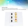 86mm Wall Plate with 3 HDMI and 3 R CA Ports, Supports 4K 60Hz, Compatible with HDMI 2.0, Ideal for Home Theater and AV Installations view 3