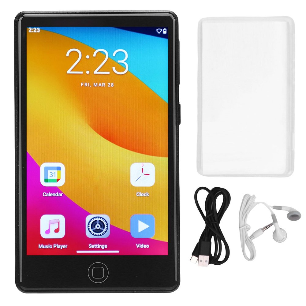128GB WiFi MP4 Player with Bluetooth, 4.0 Inch Touch Screen MP4 Player Lossless Music Player, MP3 Player Support APPs, Android 14.0