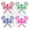 Custom Glitter Name Sticker Personalized Sports Lacrosse Racket Player Name Number Waterproof Vinyl Stickers for Laptop Water Bottle Cars Phone Case Decal Decor Stuff Gifts view 1