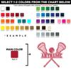Custom Glitter Name Sticker Personalized Sports Lacrosse Racket Player Name Number Waterproof Vinyl Stickers for Laptop Water Bottle Cars Phone Case Decal Decor Stuff Gifts view 2