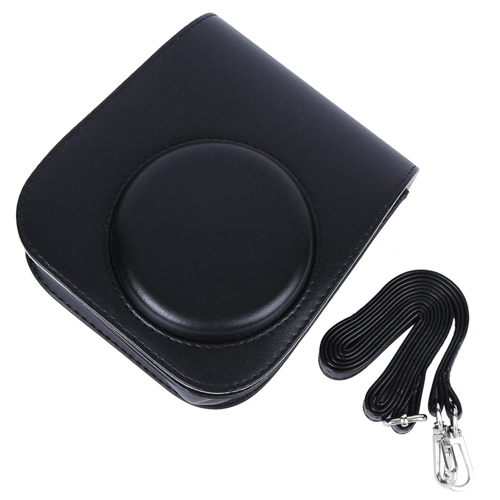Mtlavishness Mini 11 PU Leather Case Bag with Adjustable Shoulder Strap Ideal for Photography Enthusiasts Multiple Colors Available Approx 12 5x7 2x1 4 cm 172g (Black)