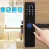Biometric Fingerprint Door Lock with IC Card, Password, Key, Black Digital Smart Entry for Home Office Security with Unlock Control view 3