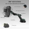 Oreilet Truck Phone Holder Mount, 360 Rotation Cell Phone Holder Mount Suction Cup, 16.9 Inch Long Arm, for Semi Truck Dashboard Air Vent Windshield view 3