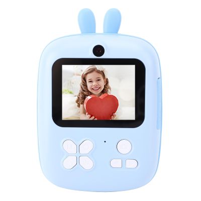 Instant Print Camera, 1080P 80MP HD Double Cameras with Printing Paper, Portable Small Travel Print Digital Camera for Toddlers Girls Boys Students (Green) (Blue)