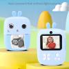 Instant Print Camera, 1080P 80MP HD Double Cameras with Printing Paper, Portable Small Travel Print Digital Camera for Toddlers Girls Boys Students (Green) (Blue) view 3