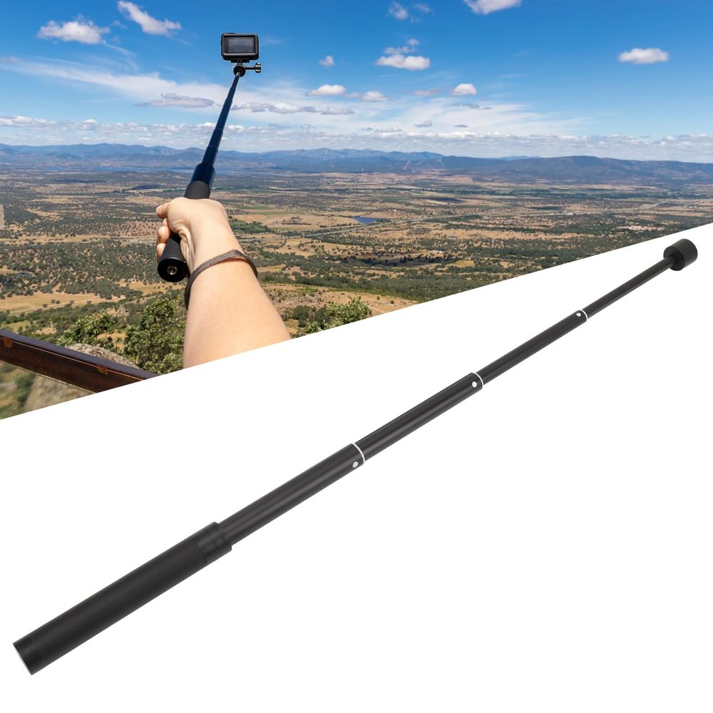 Extension Pole Handheld Stabilizer Stick Rod, 8.3 to 28.7 Inch 4 Sections Aluminum Alloy Extendable Universal Stabilizer Selfie Stick, with 1/4 Inch Screw