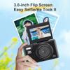 5K Digital Camera for Photography, 75MP Autofocus Vlogging Camera with 3 inch Flip Screen, 18X Anti-Shake Compact Camera for Travel and Daily Use (Black) view 3