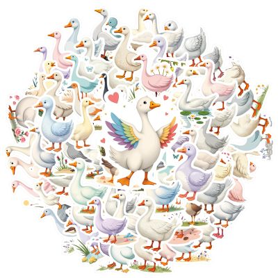 100Pcs Duck Stickers,Waterproof Cartoon Animal Sticker for Duck Party Gift Adult Teen Water Bottle Laptop Phone Cases Scrapbooking