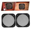 HAPINARY 4pcs Speaker Grill Cover Mesh for Car Audio Decorative Square Subwoofer Guard Replacement for Car Home Speakers view 2