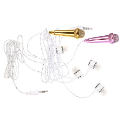 Abaodam 2pcs Miniature Microphone for Voice Recording Portable Vocal Mic with Design for Podcasting Singing Interviews and Live Streaming