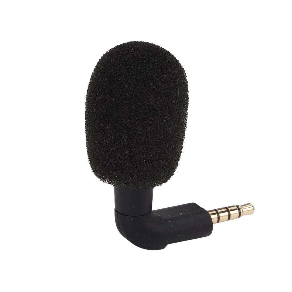Akozon Mini Directional 3.5mm Jack Microphone Portable 360 Surround Radio Mic for Smartphone