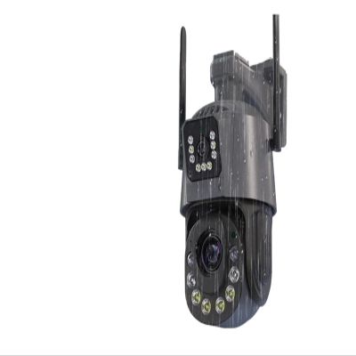 TWSYOXPR 6MP Dual Lens PTZ WiFi 4G SIM Card Camera Outdoor 30X 50X Optical Zoom Human Detection 200M Night Vision IP Cameras(UK Plug,6MP WiFi No Card)